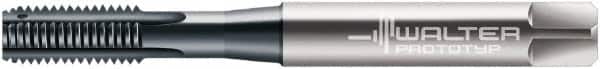 Walter-Prototyp - M8x1.25 Metric 6HX 4 Flute TiCN Finish Powdered Metal Straight Flute Machine Tap - Modified Bottoming, Right Hand Thread, 90mm OAL, 18mm Thread Length, Oversize, Through Coolant - Exact Tooling