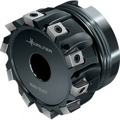 Walter - 6 Inserts, 40mm Cut Diam, 16mm Arbor Diam, 8mm Max Depth of Cut, Indexable Square-Shoulder Face Mill - 40mm High, LN.. 0904.. Insert Compatibility, Through Coolant, Series Blaxx - Exact Tooling