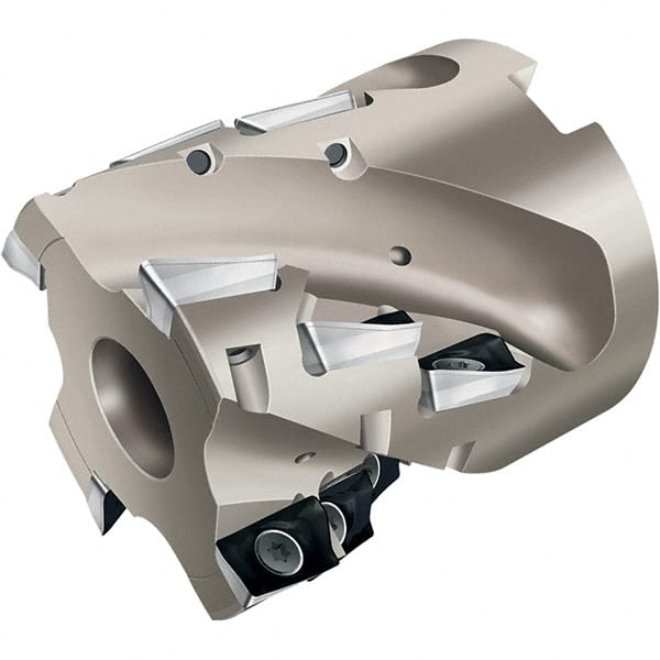 Walter - 16 Inserts, 63mm Cut Diam, 27mm Arbor Diam, 57mm Max Depth of Cut, Indexable Square-Shoulder Face Mill - 85mm High, AD.. 1606.. Insert Compatibility, Through Coolant, Series Xtra-tec - Exact Tooling