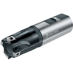 Walter - 1-1/2" Cut Diam, 0.331" Max Depth of Cut, 1-1/2" Shank Diam, 4-1/2" OAL, Indexable Square Shoulder End Mill - Multiple Insert Styles, Weldon Shank, 90° Lead Angle, Through Coolant, Series Blaxx - Exact Tooling