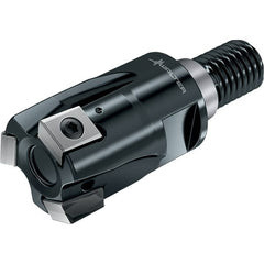 Walter - 1-1/2" Cut Diam, 0.48" Max Depth of Cut, Indexable Square Shoulder End Mill - Multiple Insert Styles, T36 Modular Connection, 90° Lead Angle, Through Coolant - Exact Tooling