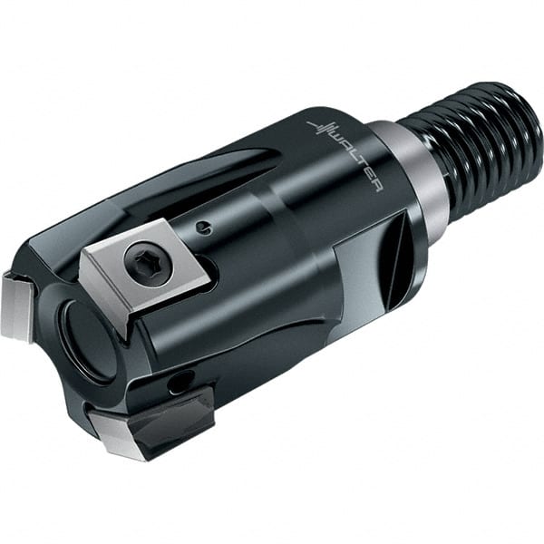 Walter - 25mm Cut Diam, 8mm Max Depth of Cut, Indexable Square Shoulder End Mill - Multiple Insert Styles, T22 Modular Connection, 90° Lead Angle, Through Coolant - Exact Tooling