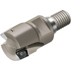 Walter - 1" Cut Diam, 0.394" Max Depth of Cut, Indexable Square Shoulder End Mill - Multiple Insert Styles, T22 Modular Connection, 90° Lead Angle, Through Coolant - Exact Tooling