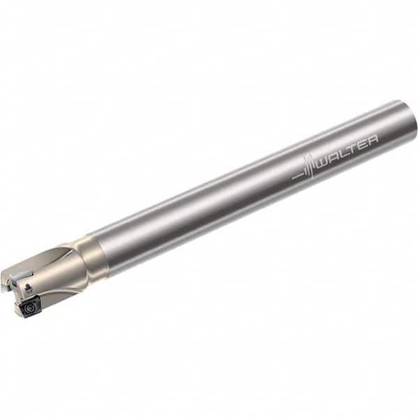 Walter - 12mm Cut Diam, 8mm Max Depth of Cut, 16mm Shank Diam, 160mm OAL, Indexable Square Shoulder End Mill - Multiple Insert Styles, Cylindrical Shank, 90° Lead Angle, Through Coolant, Series Xtra-tec - Exact Tooling