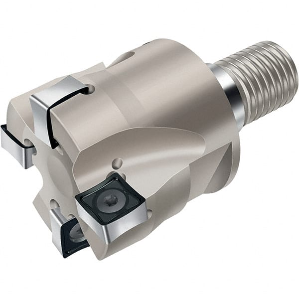 Walter - 40mm Cut Diam, 10mm Max Depth of Cut, Indexable Chamfer & Angle End Mill - Multiple Insert Styles, Modular Connection Shank, Through Coolant - Exact Tooling