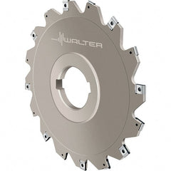 Walter - Arbor Hole Connection, 0.1575" Cutting Width, 1.811" Depth of Cut, 160mm Cutter Diam, 1.5748" Hole Diam, 8 Tooth Indexable Slotting Cutter - F4053.B Toolholder, LN.X 070204 Insert, Right Hand Cutting Direction - Exact Tooling