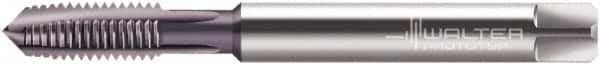 Walter-Prototyp - 1/4-28 UNJF, 3 Flute, AlCrN Finish, Powdered Metal Spiral Point Tap - Plug Chamfer, Right Hand Thread, 80mm OAL, 15mm Thread Length, 7mm Shank Diam, 3B Class of Fit, Series 2320763 - Exact Tooling