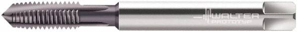 Walter-Prototyp - M10x1.50 Metric, 3 Flute, AlCrN Finish, Powdered Metal Spiral Point Tap - Plug Chamfer, Right Hand Thread, 100mm OAL, 20mm Thread Length, 10mm Shank Diam, 6HX Class of Fit, Series 2021763 - Exact Tooling