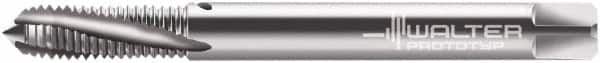 Walter-Prototyp - 3/8-16 UNJC 3 Flute 3B Modified Bottoming Spiral Flute Tap - Powdered Metal, Bright Finish, 100mm OAL, Right Hand Flute, Right Hand Thread, Series 224101 - Exact Tooling