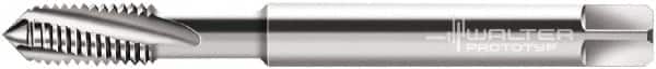 Walter-Prototyp - 3/8-24 UNF 3 Flute 2B Modified Bottoming Spiral Flute Tap - Powdered Metal, Bright Finish, 100mm OAL, Right Hand Flute, Right Hand Thread, Series 23416 - Exact Tooling
