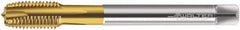 Walter-Prototyp - M14x1.50 Metric Fine, 4 Flute, TiN Finish, Powdered Metal Spiral Point Tap - Plug Chamfer, Right Hand Thread, 100mm OAL, 21mm Thread Length, 11mm Shank Diam, 6H Class of Fit, Series 7126365 - Exact Tooling