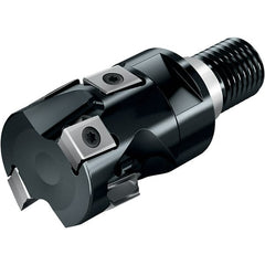 Walter - 40mm Cut Diam, 34mm Max Depth of Cut, Indexable Square Shoulder Helical End Mill - Multiple Insert Styles, T36 Modular Connection, 90° Lead Angle, Through Coolant - Exact Tooling