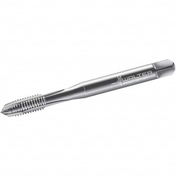 Walter-Prototyp - M6x1.00 Metric, 3 Flute, Bright Finish, Cobalt Spiral Point Tap - Plug Chamfer, Right Hand Thread, 80mm OAL, 15mm Thread Length, 6mm Shank Diam, 6H Class of Fit, Series N20219 - Exact Tooling