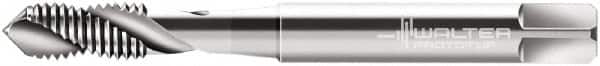 Walter-Prototyp - #10-32 UNF, 2 Flute, 35° Helix, Modified Bottoming Chamfer, Bright Finish, Cobalt Spiral Flute STI Tap - Right Hand Flute, 3.1496" OAL, 0.2362" Shank Diam, 0.3937" Thread Length, 3B Class of Fit, Series N235069 - Exact Tooling