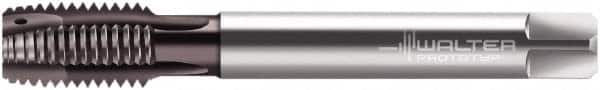 Walter-Prototyp - M10x1.25 Metric Fine, 3 Flute, Hardlube Finish, Powdered Metal Spiral Point Tap - Plug Chamfer, Right Hand Thread, 100mm OAL, 20mm Thread Length, 7mm Shank Diam, 6HX Class of Fit, Series EP2126342 - Exact Tooling