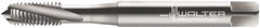 Walter-Prototyp - #8-32 UNC 3 Flute 3B Modified Bottoming Spiral Flute Tap - Cobalt, Bright Finish, 63mm OAL, Right Hand Flute, Right Hand Thread, Series 22400 - Exact Tooling