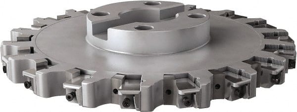 Seco - Shell Mount Connection, 0.6299" Cutting Width, 3.6024" Depth of Cut, 315mm Cutter Diam, 2.3622" Hole Diam, 18 Tooth Indexable Slotting Cutter - R335.25 Toolholder, LNHQ 1707, XNHQ 1707 Insert, Right Hand Cutting Direction - Exact Tooling