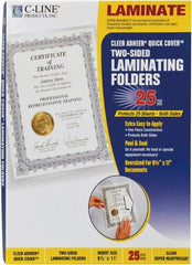 C-LINE - 25 Self-Laminating Pockets - 12 mil Thick x 9.13" Wide x 0.95' Long - Exact Tooling