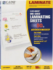 C-LINE - 50 Self-Laminating Sheets - 2 mil Thick x 9" Wide x 1' Long - Exact Tooling