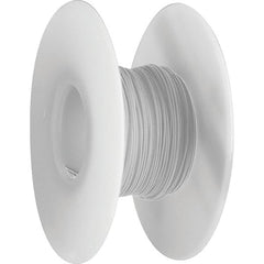 OK Industries - 30 AWG, 1 Strand, 30.4 m OAL, Copper Hook Up Wire - White Kynar Jacket, 0.02" Diam - Exact Tooling