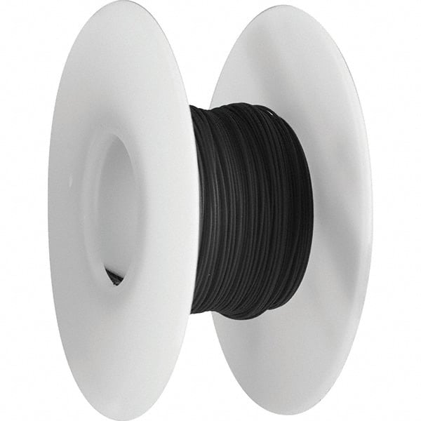 OK Industries - 26 AWG, 1 Strand, 30.4 m OAL, Copper Hook Up Wire - Black Kynar Jacket, 0.027" Diam - Exact Tooling