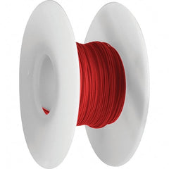 OK Industries - 30 AWG, 1 Strand, 30.4 m OAL, Copper Hook Up Wire - Red Kynar Jacket, 0.02" Diam - Exact Tooling