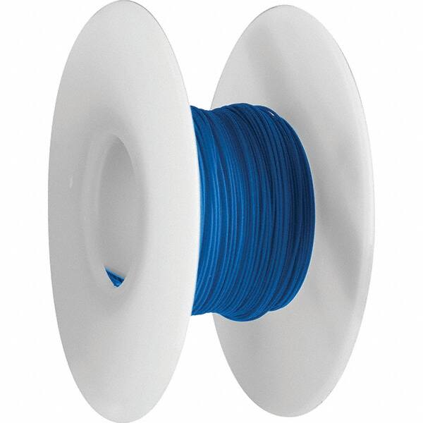 OK Industries - 26 AWG, 1 Strand, 30.4 m OAL, Copper Hook Up Wire - Blue Kynar Jacket, 0.027" Diam - Exact Tooling