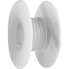 OK Industries - 26 AWG, 1 Strand, 30.4 m OAL, Copper Hook Up Wire - White Kynar Jacket, 0.027" Diam - Exact Tooling
