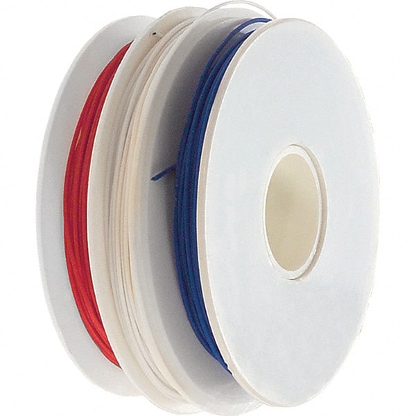 OK Industries - 30 AWG, 1 Strand, 15.2 m OAL, Copper Hook Up Wire - White Kynar Jacket - Exact Tooling