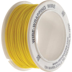OK Industries - 30 AWG, 1 Strand, 15.2 m OAL, Copper Hook Up Wire - Yellow Kynar Jacket - Exact Tooling
