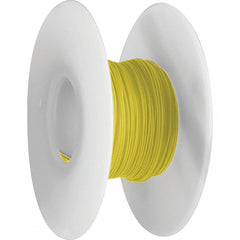 OK Industries - 30 AWG, 1 Strand, 30.4 m OAL, Copper Hook Up Wire - Yellow Kynar Jacket, 0.02" Diam - Exact Tooling