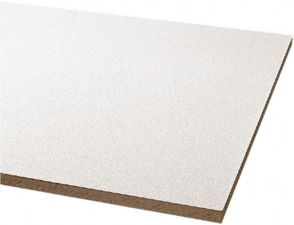 Armstrong World - 24" Long x 24" Wide, Wet-Formed Mineral Fiber Ceiling Tile - ASTM E1264 Specification, White - Exact Tooling