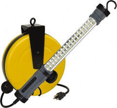 Value Collection - 120 Volt, 7 Watt, Electric, LED Portable Drop Light Work Light - 50' Cord, 1 Head, 500 Lumens, ABS - Exact Tooling