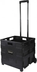 Safco - 1 Compartment, 18-1/4" Wide x 39-3/8" High x 15" Deep, Portable File Boxes - Plastic, Black - Exact Tooling
