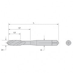 16069 M8-1.25 HS G D5 3F PLUG FAST - Exact Tooling