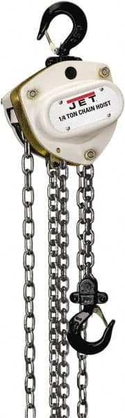 Jet - 1,100 Lb Lifting Capacity, 20' Lift Height, Hand Hoist - Made from Chain - Exact Tooling