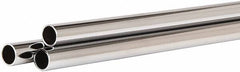 ECONOCO - 60" Max Width Round Tubing Closet Rod - 1" Diam, Chrome Finish - Exact Tooling