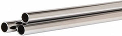 ECONOCO - 120" Max Width Round Tubing Closet Rod - 1" Diam, Chrome Finish - Exact Tooling