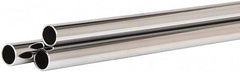 ECONOCO - 72" Max Width Round Tubing Closet Rod - 1-1/4" Diam, Chrome Finish - Exact Tooling