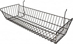 ECONOCO - 10" Deep, Rectangular Steel Peg Board/Slatwall Basket - 24" Wide x 5" High - Exact Tooling