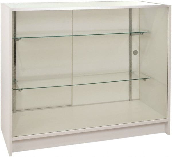 ECONOCO - 2 Shelf Visible Storage Cabinet - Melamine, 70" Wide x 20" Deep x 38" High, White - Exact Tooling