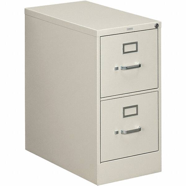 Hon - 15" Wide x 29" High x 26-1/2" Deep, 2 Drawer Vertical File - Steel, Light Gray - Exact Tooling