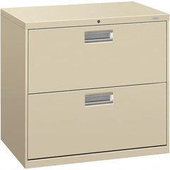 Hon - 30" Wide x 28.38" High x 19-1/4" Deep, 2 Drawer Lateral File - Steel, Putty - Exact Tooling