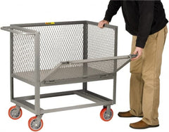 Little Giant - 2,000 Lb Capacity Steel Raised Deck Box Truck - Steel Deck, 24" OAW, 48" Platform Length x 20" Platform Height, Polyurethane Casters - Exact Tooling