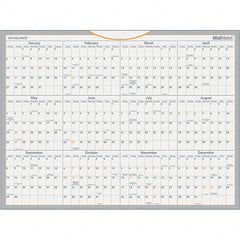 AT-A-GLANCE - 1 Sheet, 24 x 18", Erasable Wall Calendar - Gray, White & Orange - Exact Tooling