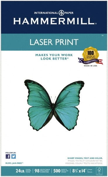 Hammermill - 8-1/2" x 14" White Copy Paper - Use with Laser Printers, Copiers - Exact Tooling
