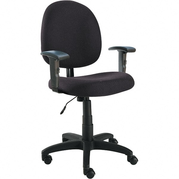 ALERA - 41-1/8" High Adjustable Chair - 25-1/4" Wide x 25-1/4" Deep, 100% Acrylic Fabric Seat, Black - Exact Tooling