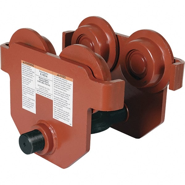 Vestil - 3 Ton Capacity Low Profile Manual Trolley - 3" to 8-5/8" Flange Width - Exact Tooling