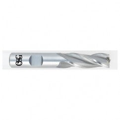 7/8 Dia. x 4 Overall Length 3-Flute Square End HSS-CO SE End Mill-Round Shank-Center Cutting-Uncoated - Exact Tooling