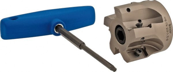 Iscar - 5 Inserts, 2" Cut Diam, 3/4" Arbor Diam, 0.708" Max Depth of Cut, Indexable Square-Shoulder Face Mill - 0° Lead Angle, 1.57" High, P290 AC.T 1806.. Insert Compatibility, Through Coolant, Series MillShred - Exact Tooling